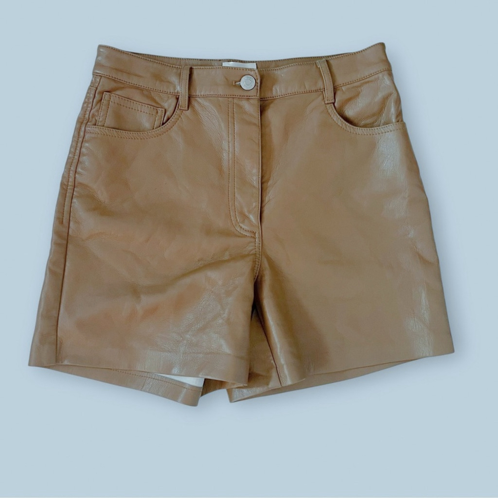Aritzia Wilfred Free Camel Faux Leather Short Size 4